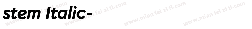 stem Italic字体转换